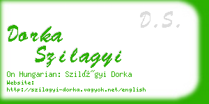 dorka szilagyi business card